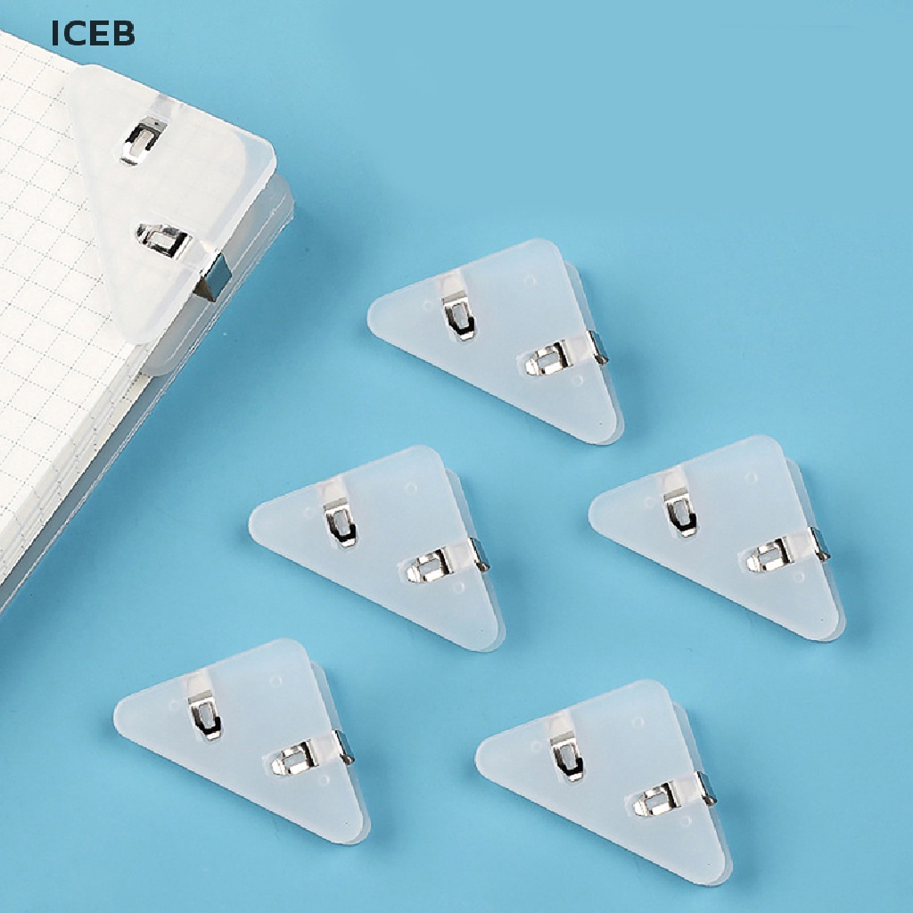 Ic 5 Cái / Bộ Kẹp Giấy Văn Phòng Hình Tam Giác Màu Sắc Để Bàn Văn Phòng my