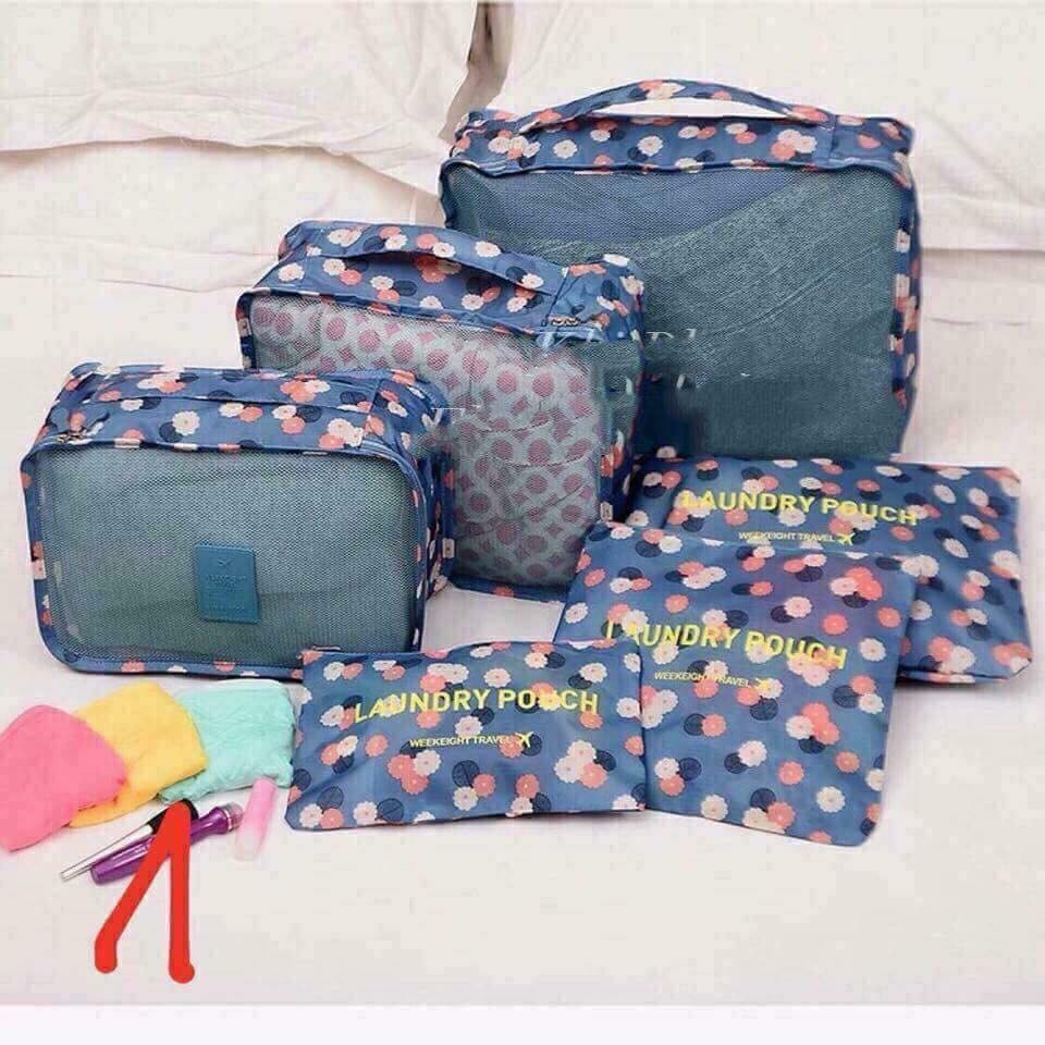 Set 6 túi du lịch đựng đồ chống thấm tiện tích