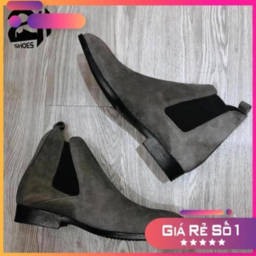 [Sale 3/3] Giày nam chelsea boot da bò lộn 2H - 47 Sale 11 :