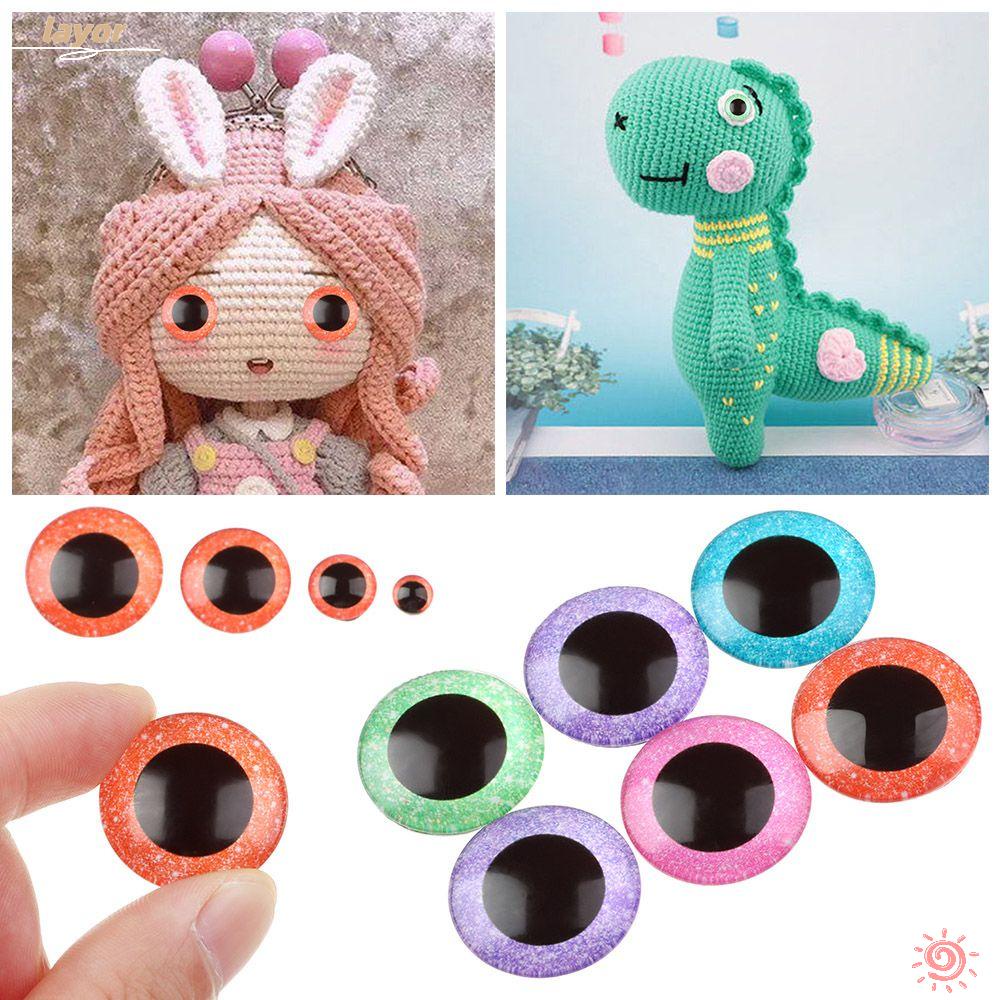 Set 50 Mắt Kính 6 / 10 / 16 / 20 / 25mm Làm Mắt Búp Bê / Trang Sức Thủ Công