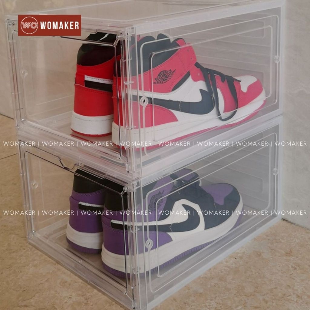 [Hàng Hot] Hộp Đựng Giày Thông Minh Nhựa Trong Suốt Đa Năng Tiện Lợi Sneaker Box