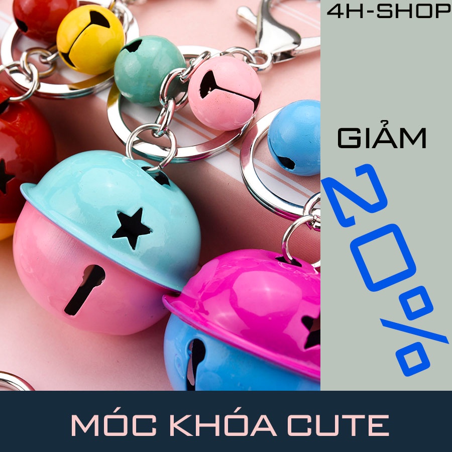 Móc khóa cute siêu đẹp , kiểu dáng chuông gió , bằng kim loại màu sắc bắt mắt phong cách độc đáo bền đẹp