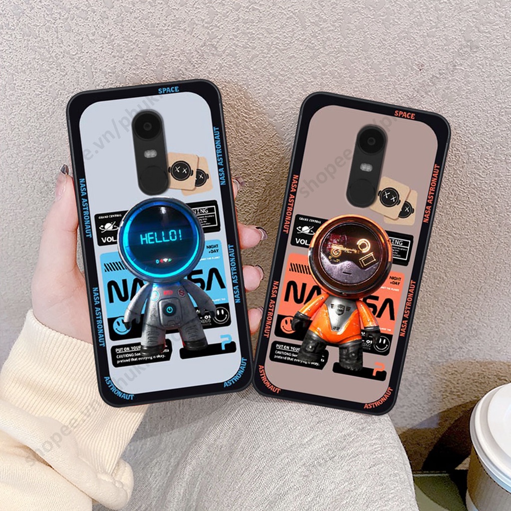 Ốp lưng Xiaomi Redmi Note 4/ Note 4x / Redmi 5 Plus hình người máy, robot nasa đáng yêu dễ thương