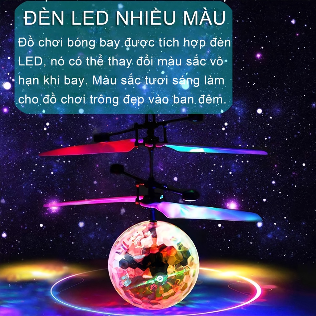 Máy bay trực thanh quả cầu pha lê có thể phát sáng bé siêu thích thú