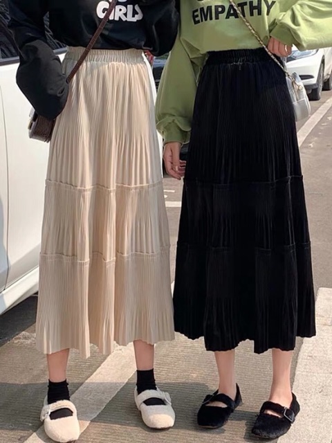 Chân váy dập ly 🍀( kèm hình thật) hàng QC | BigBuy360 - bigbuy360.vn