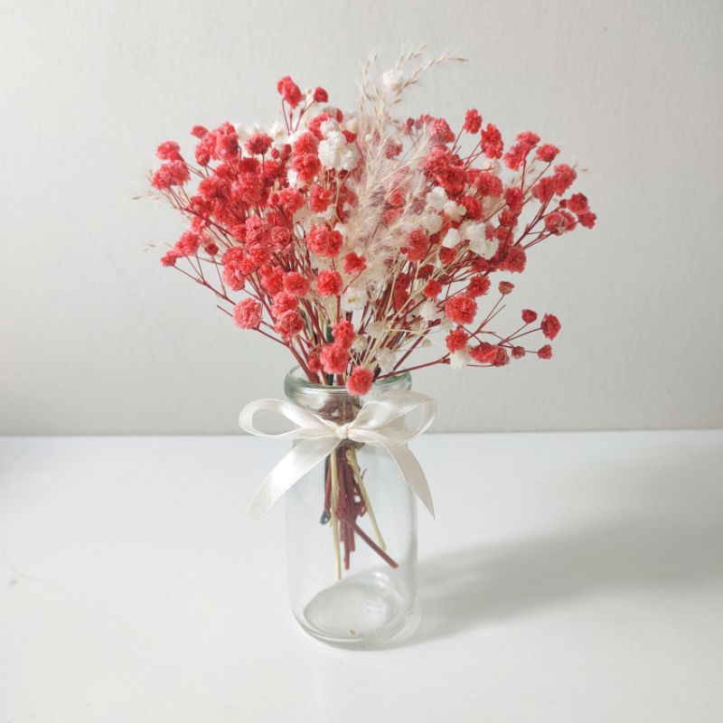 Lọ Hoa Khô Trang Trí Bàn Làm Việc, Lọ Hoa Baby Decor Dễ Thương
