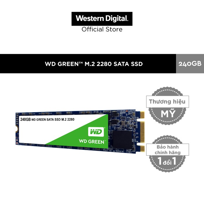 Ổ cứng SSD Western Digital Green M.2 2280 Sata III 240GB WDS240G2G0B