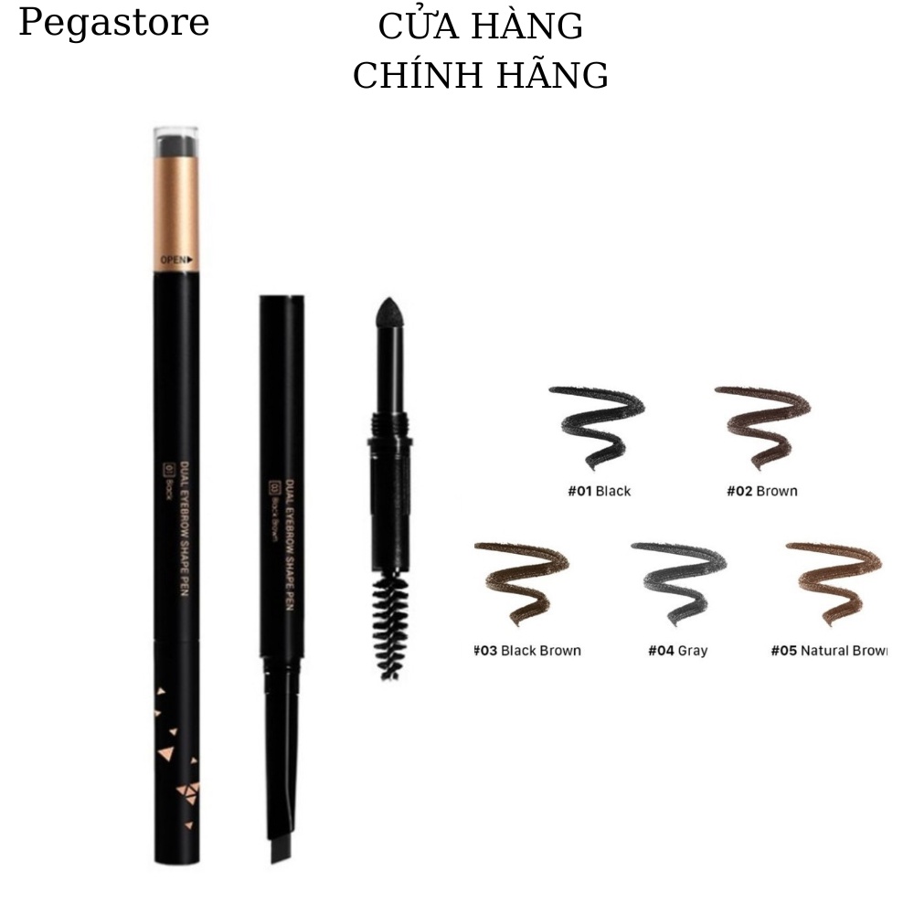 Chì kẻ mày Vacosi Natural Studio VM21 Chì kẻ chân mày vacosi nâu đen,đen,nâu xám,xám đậm