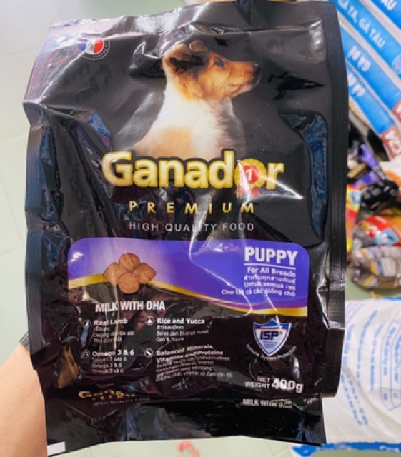 Ganador puppy - thức ăn cho chó vị sữa bổ sung DHA 400g
