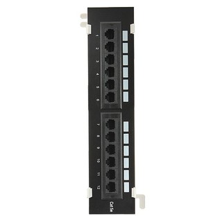3C CAT5e Pro RJ45 Network Mini Patch Panel Wall Mount Rack Surface Bracket 12 P