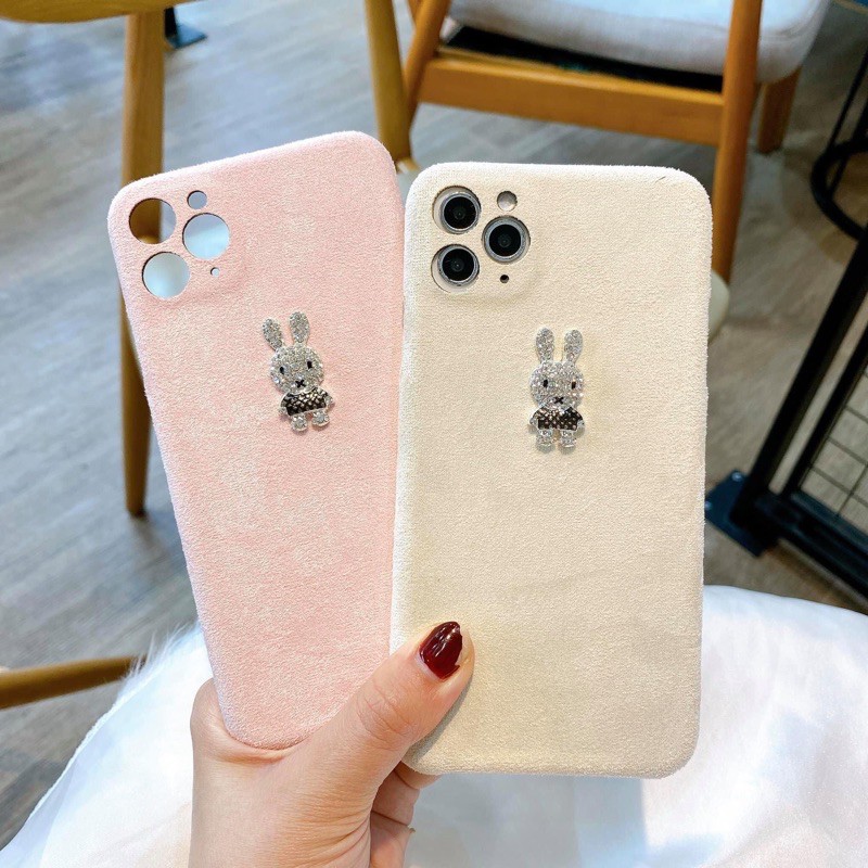 Ốp vải nhung sticker thỏ