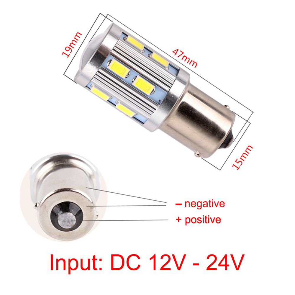 Bóng Đèn Phanh Xe Hơi Siêu Sáng 1156 BA15S 12SMD P21W 5730 Cho Xe Tải