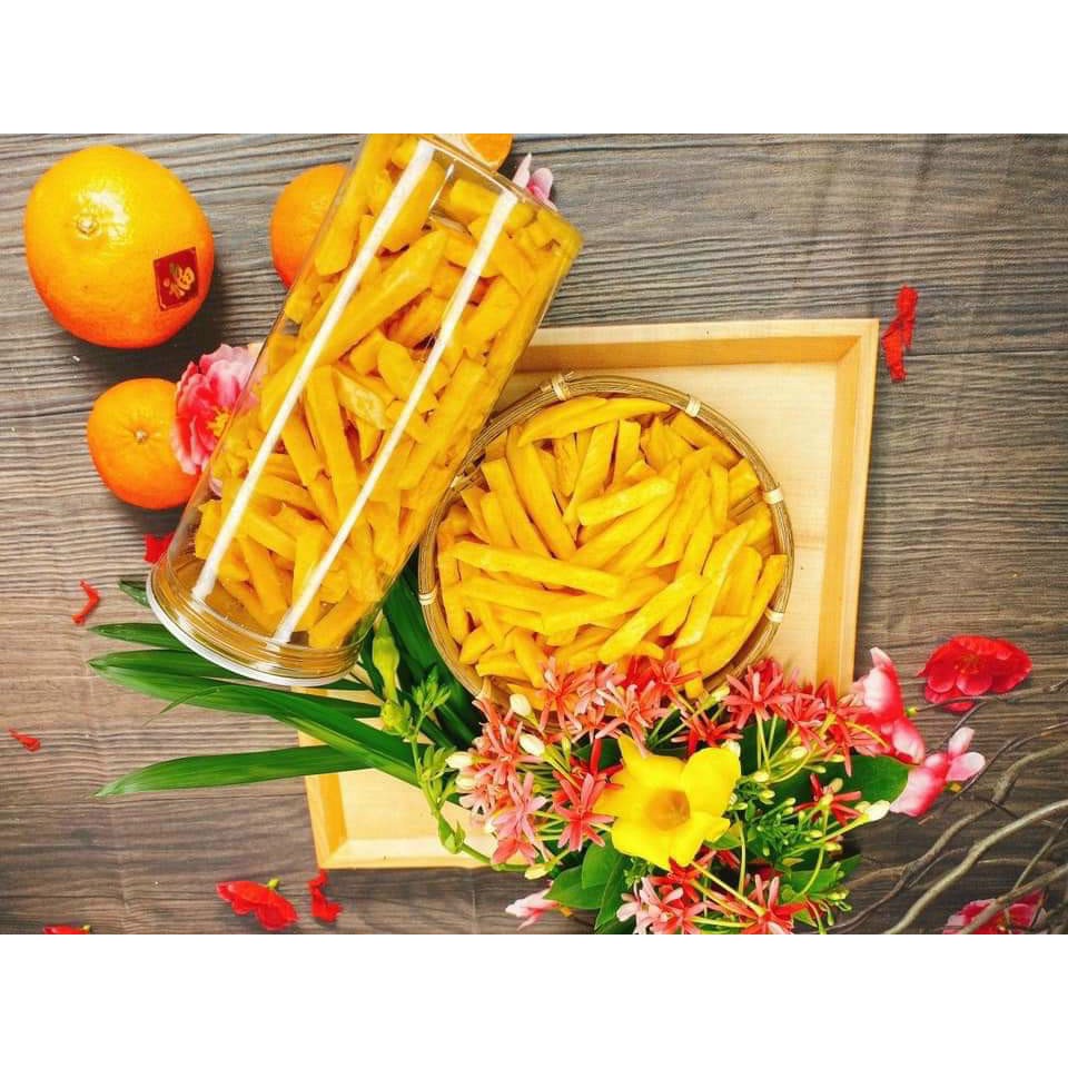 Khoai lang vàng sấy mộc, giòn không đường (300g) hũ pet tiện lợi, ăn vặt