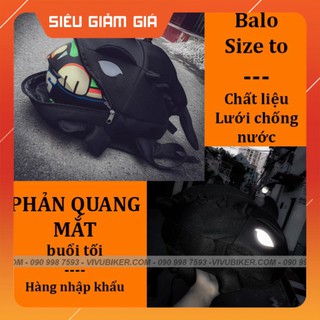 HOT-  [GIÁ KHO] Balo khủng long rồng đựng nón bảo hiểm fullface size to bằng lưới chống nước - Balo rồng màu cam phản qu