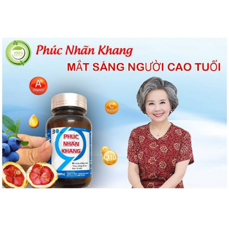 Phúc nhãn khang viên uống tăng cường thị lực hộp 30 viên