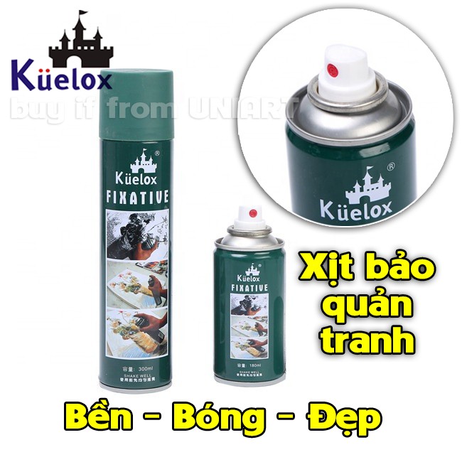 (THANH LÝ GIÁ GỐC) Xịt bảo quản tranh KUELOX FIXATIVE