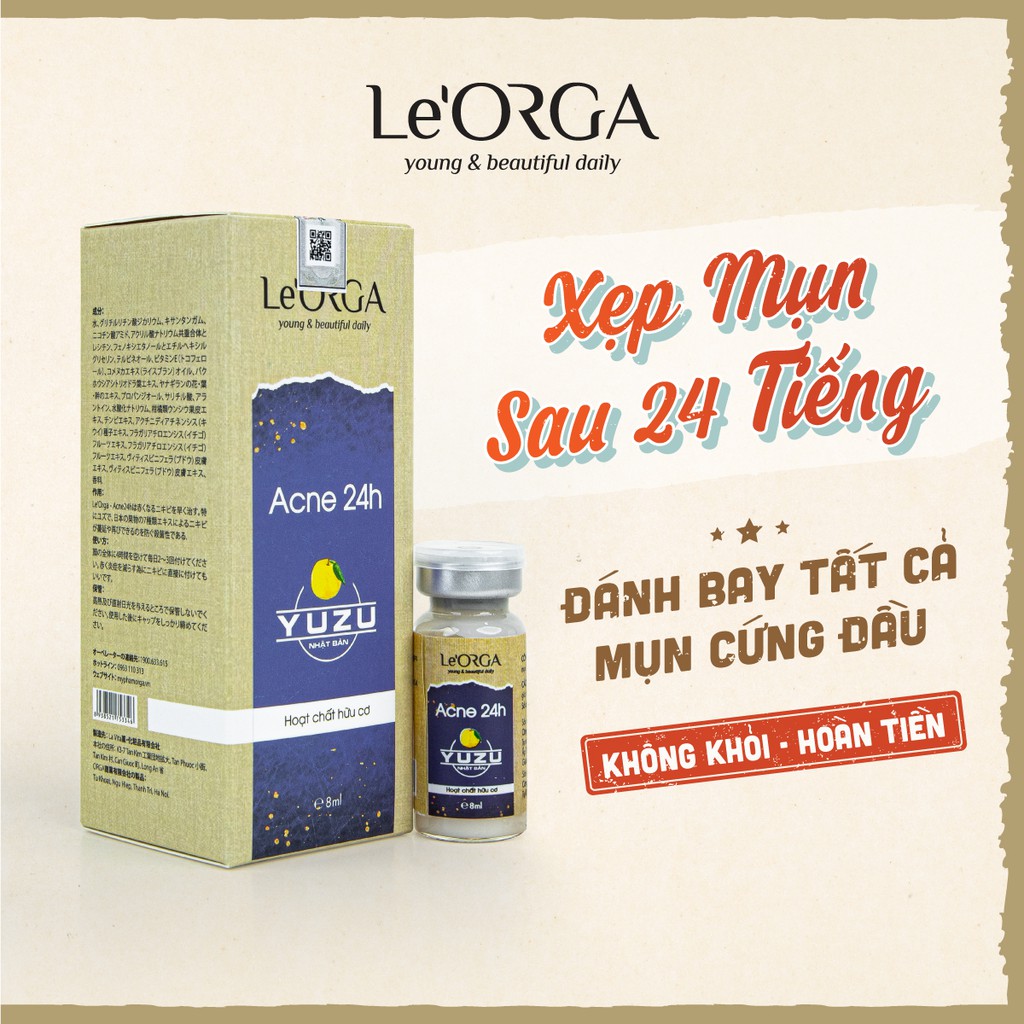 Serum Xẹp Mụn Le'Orga - Acne 24h Tinh Chất Ngừa Hết Mụn Cho Da Dầu, Nhạy Cảm  8ml | BigBuy360 - bigbuy360.vn