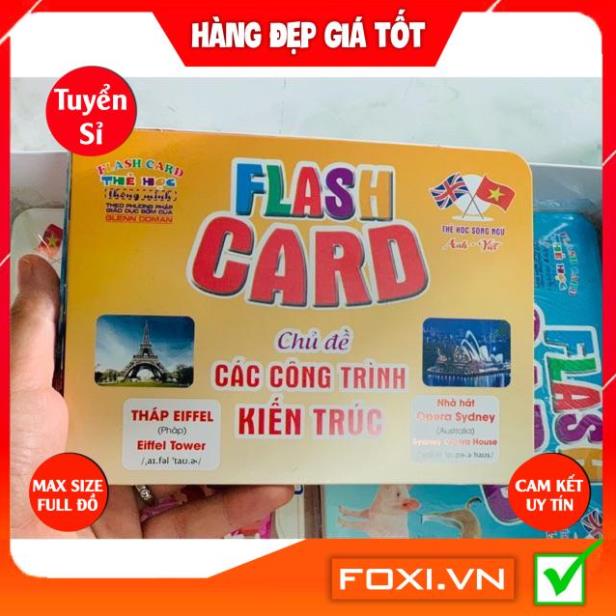 Thẻ học thông minh 18 chủ đề song ngữ Foxi chuẩn Glenn Doman Flashcard-Món quà học tập không thể thiếu cho các bé
