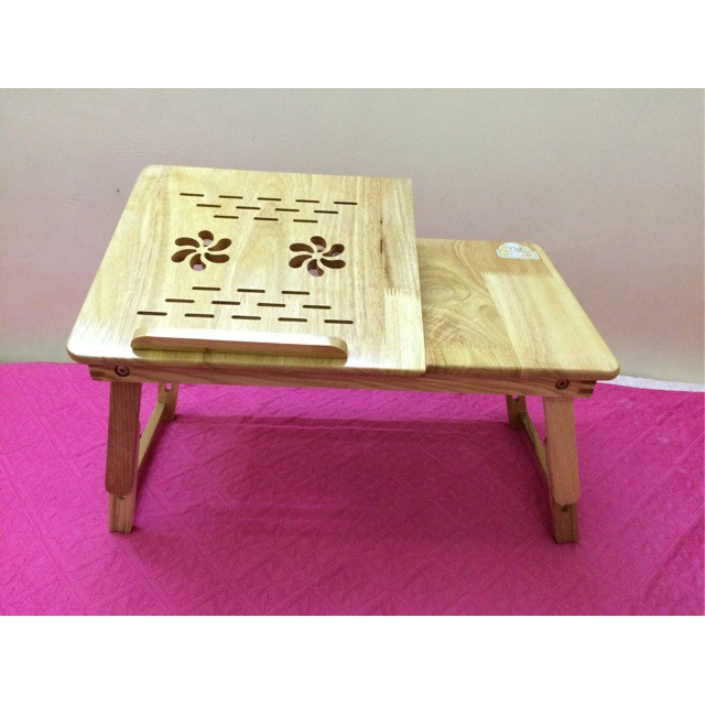 Bàn laptop thông minh gỗ cao su Titi