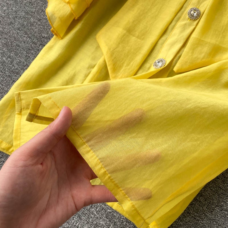 Áo sơ mi cổ nơ tay bèo tầng ulzzang   200421