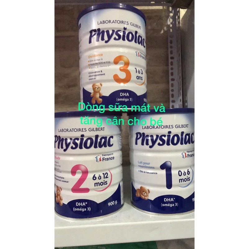 Sữa Physiolac số 1, 2,3 - 900g mẫu mới