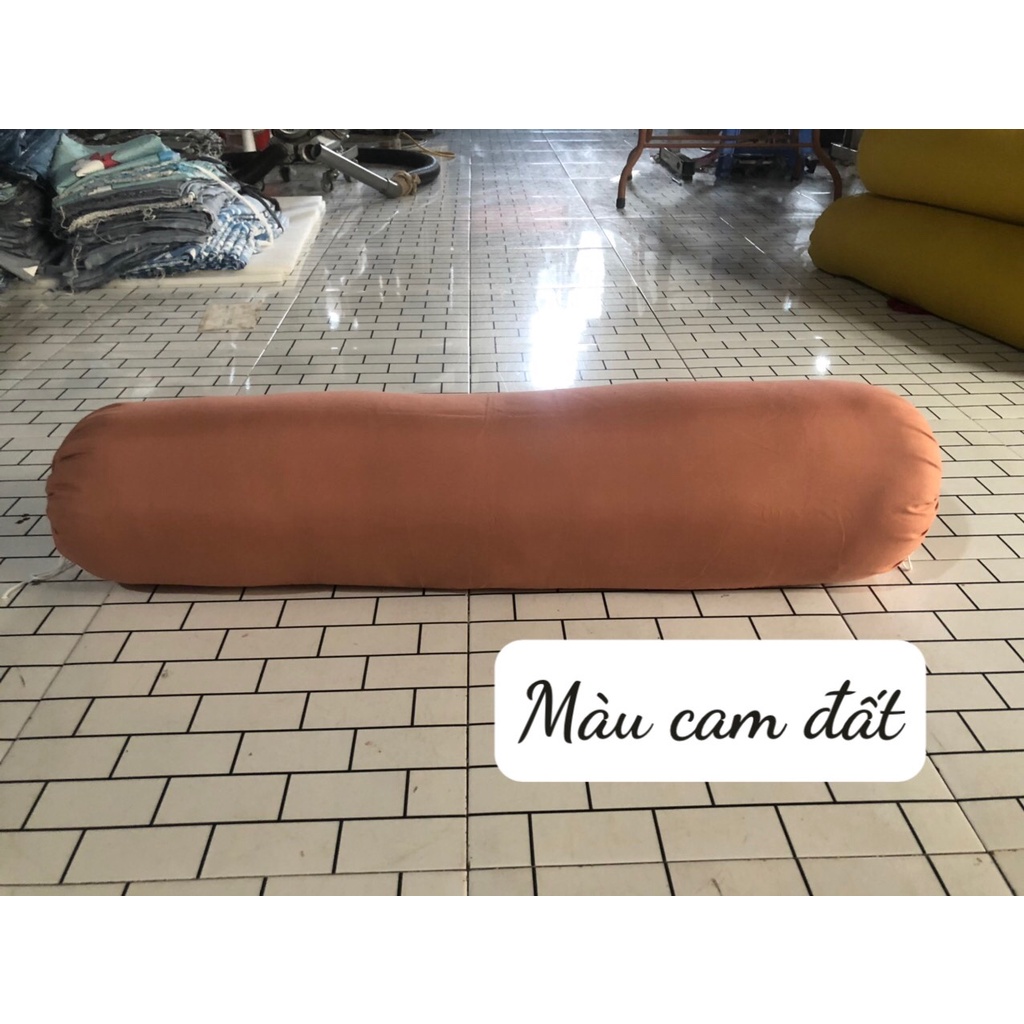 Vỏ Gối Ôm Cotton Tici Trơn 35x100cm Chất liệu vải cotton đũi dày, hoặc vải thô, . Vải dày dặn mát