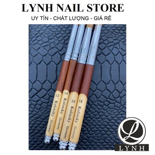Bút đắp bột, cọ đắp móng lông chồn kolinsky usa cao cấp, size 12,14,16,18