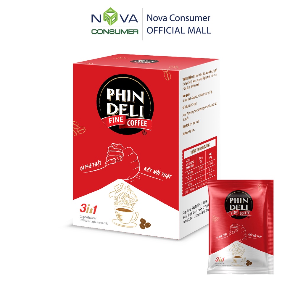 [Combo 2 hộp] Cà Phê Hòa Tan PhinDeli 3in1 (17g x 18 gói x 2 hộp) | BigBuy360 - bigbuy360.vn