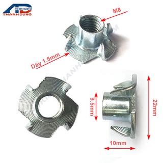 Tán Chấu Bắt Gỗ M8x10mm