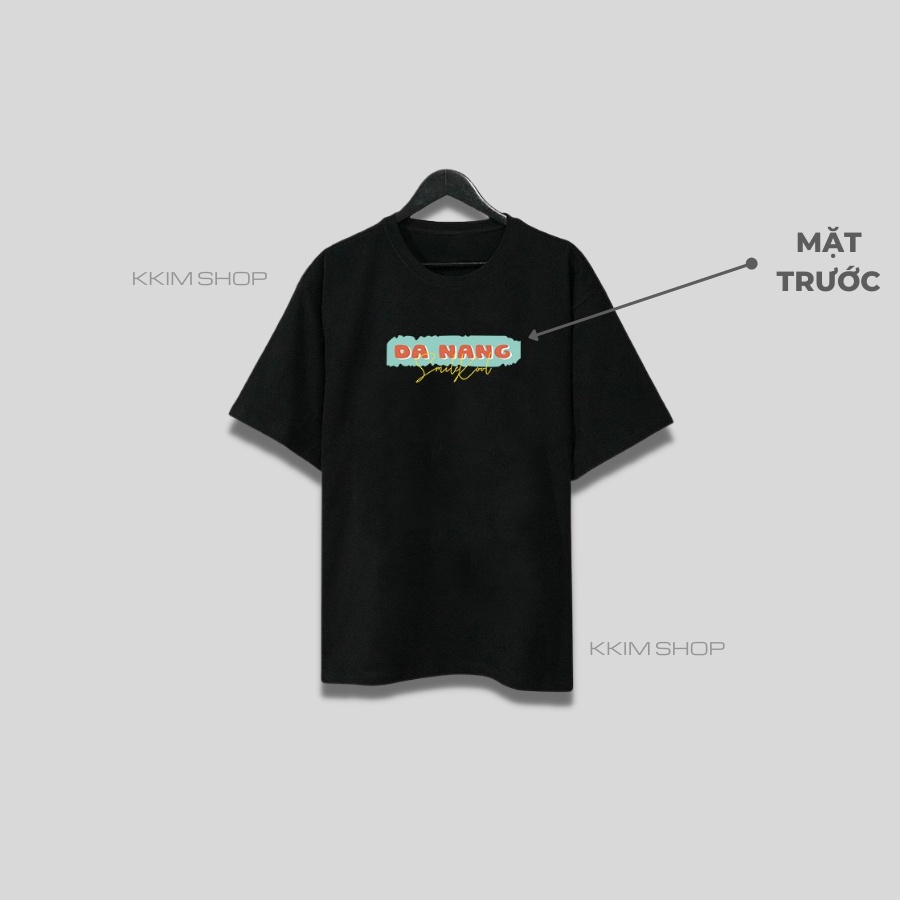 Áo thun tay lỡ ĐÀ NẴNG, Áo phông 63 tỉnh thành Form rộng oversize, chất liệu Cotton KKIMSHOP