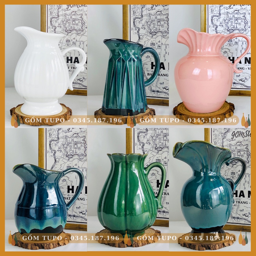 Bình HoaTay Cầm Men Hoả Biến - Lọ Hoa Trang Trí - gomtupo - Gốm TUPO - Lọ Hoa Gốm Sứ Bát Tràng
