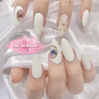 NailBox móng úp thiết kế sẵn Mẫu Trắng Bướm