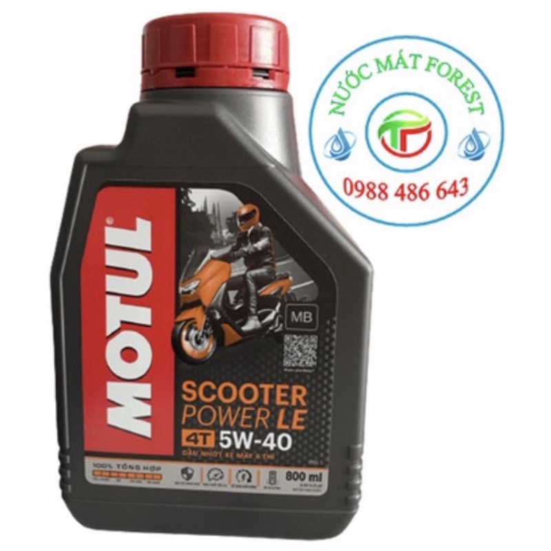 Dầu nhớt xe tay ga Motul Scooter Power LE 5W40 0.8l bao bì mới