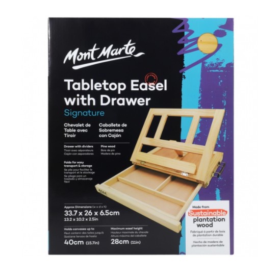 Giá vẽ để bàn có ngăn kéo Mont Marte-MEA0023 - SUGI ART SHOP