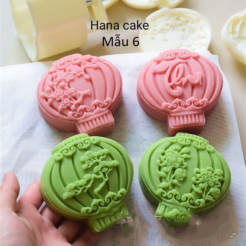 Khuôn nhấn bánh trung thu lò so 4 mặt 150g mẫu 4,5,6,7
