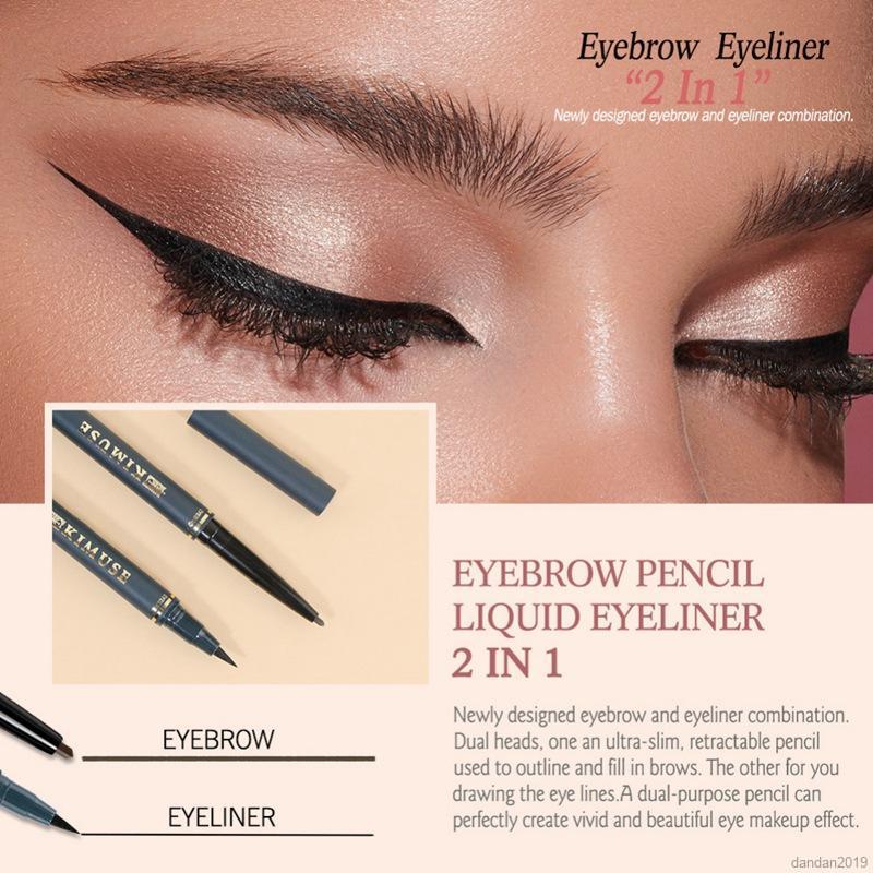 Bút Kẻ Lông Mày Kiêm Bút Kẻ Mắt Dạng Lỏng KIMUSE 2 Trong 1 Mềm Mượt Chống Thấm Nước Lâu Trôi | BigBuy360 - bigbuy360.vn