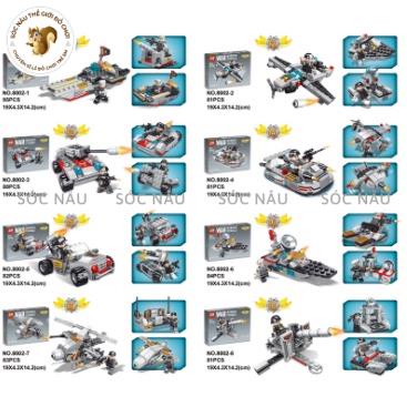 Đồ chơi Lego xếp hình tàu chiến đấu quân sự khổng lồ giúp trẻ tư duy trí tuệ xếp hình lắp ráp sáng tạo Sóc nâu
