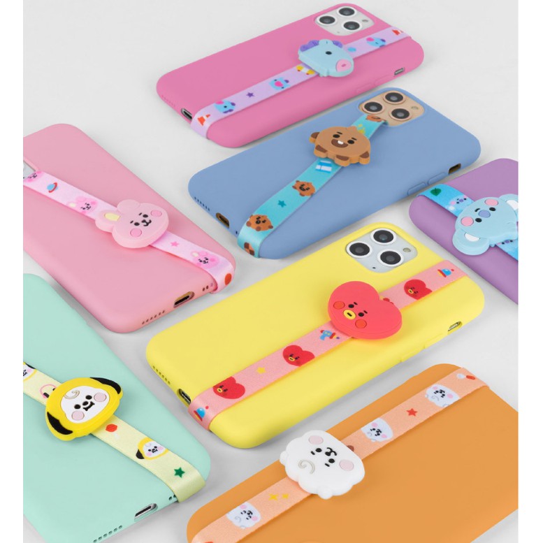 Dây đeo điện thoại chính hãng in hình BTS BT21 BABY FIGURE PHONE