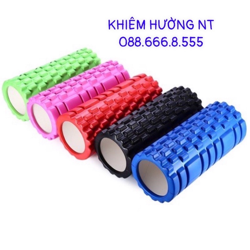 Con Lăn Massage Roller Gai Dẹt 33x14 cm,Ống Lăn Giãn Cơ Tập Yoga, Gym