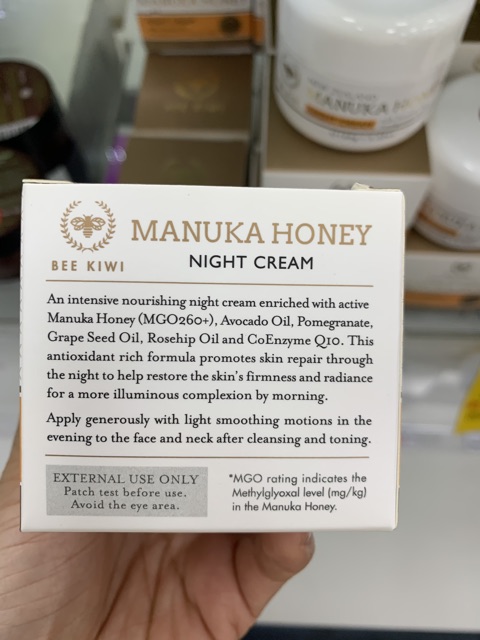 Siêu Thị Newzealand-Kem dưỡng ẩm ban đêm chống lão hoá và tăng đàn hồi cho da-Kem dưỡng ban đêm mật ong manuka Bee Kiwi