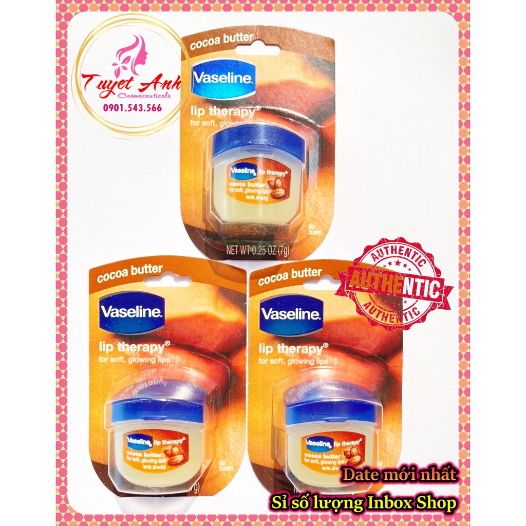 [Auth] Son dưỡng môi vaseline 7g, 4 loại hương