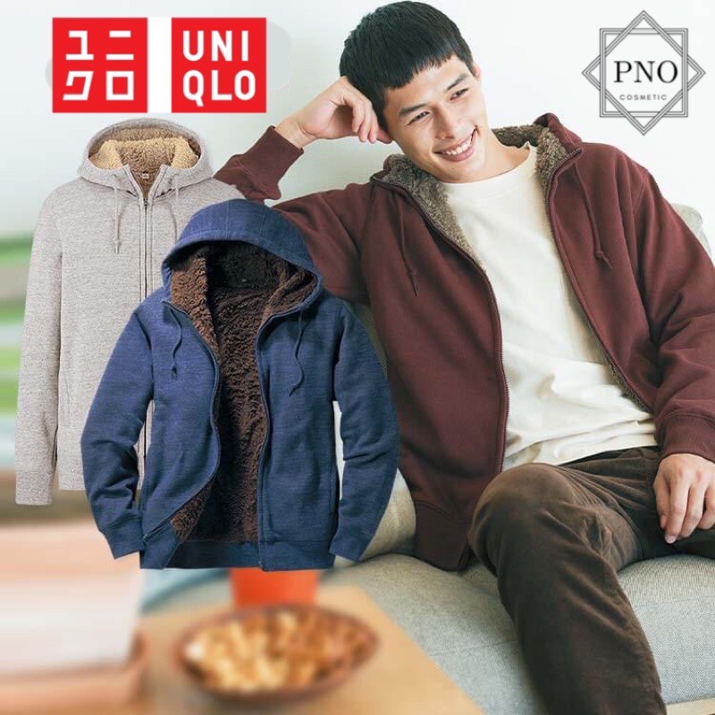 UNIQLO - Áo khoác nỉ lót lông Nam ( tag Nhật )