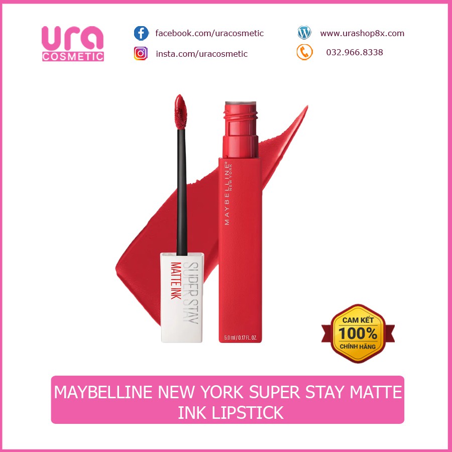 [CHÍNH HÃNG - CÓ HÓA ĐƠN] Son Kem Lì 16h Lâu Trôi Maybelline New York Super Stay Matte Ink Lipstick 5ml | BigBuy360 - bigbuy360.vn