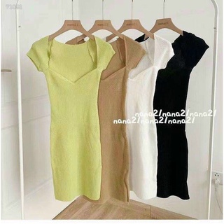 ĐẦM BODY CỔ U TAY CON (KÈM VIDEO HÌNH THẬT)