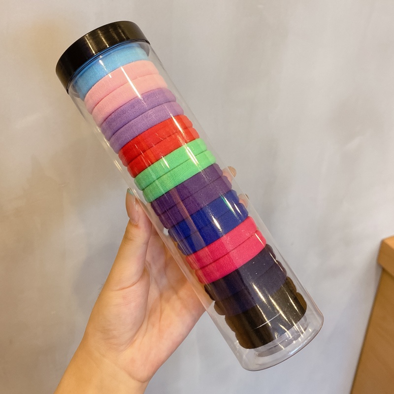 Set 20 Băng Đô Cài Tóc Màu Nâu Đơn Giản Co Giãn Phong Cách Hàn Quốc