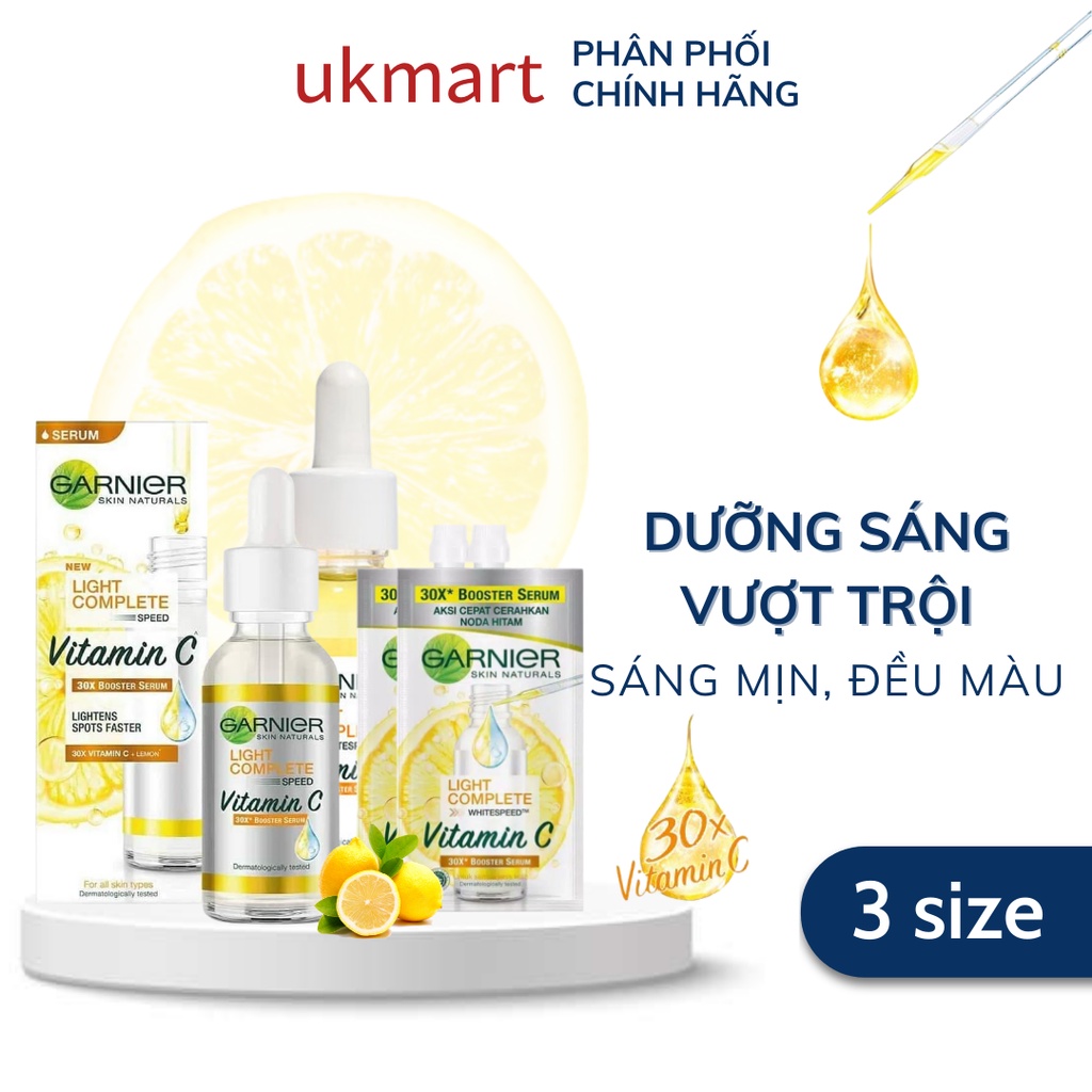 Tinh chất tăng cường sáng da mờ thâm Garnier