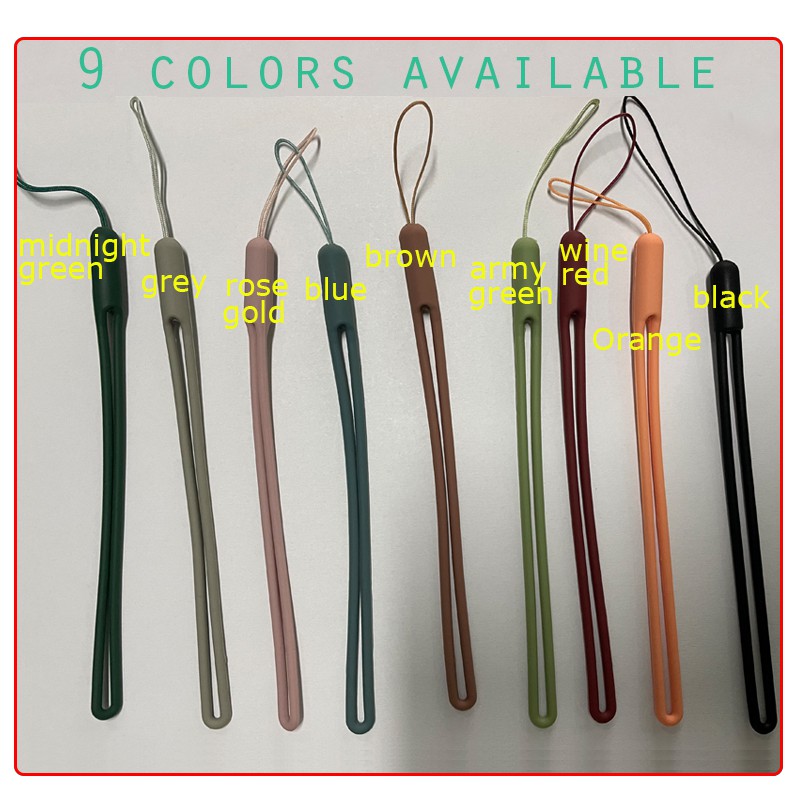 9 Colors Anti-drop Silicone Lanyard Rubber Hand Strap Phone Case Anti Fall Hanging Wrist Rope | BigBuy360 - bigbuy360.vn