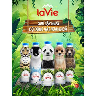 Thùng 24 Chai Nước Khoáng Lavie Kid Hình Hoạt Hình chai 330ml