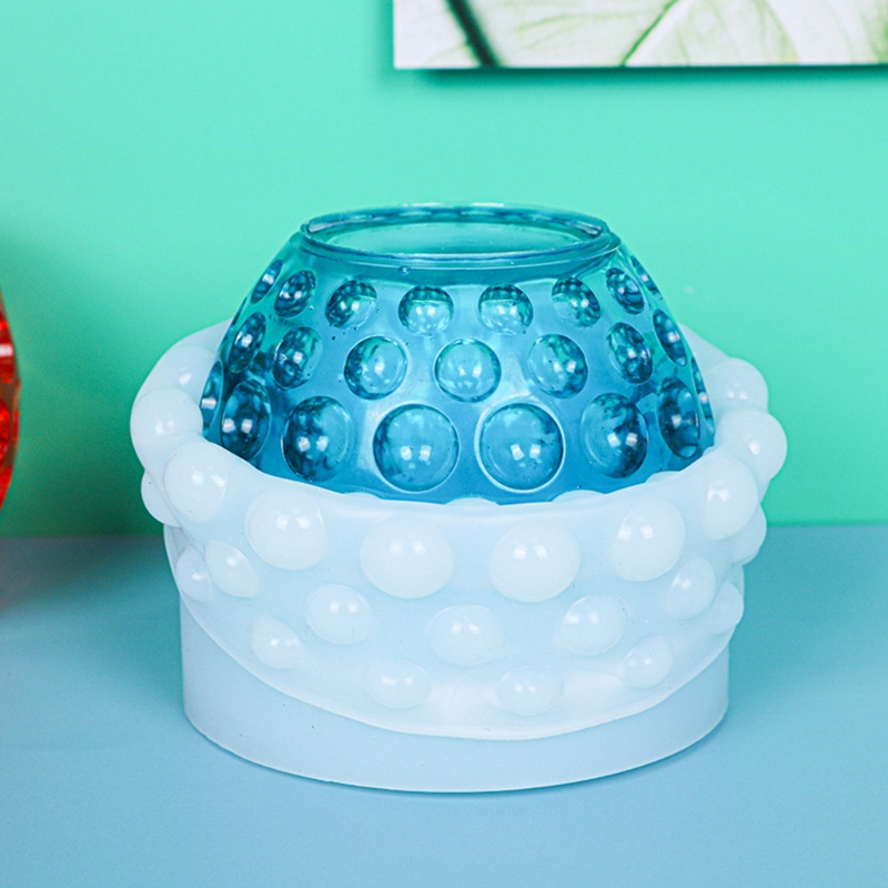 Khuôn silicone tạo hình làm chậu hoa/nến trang sức DIY