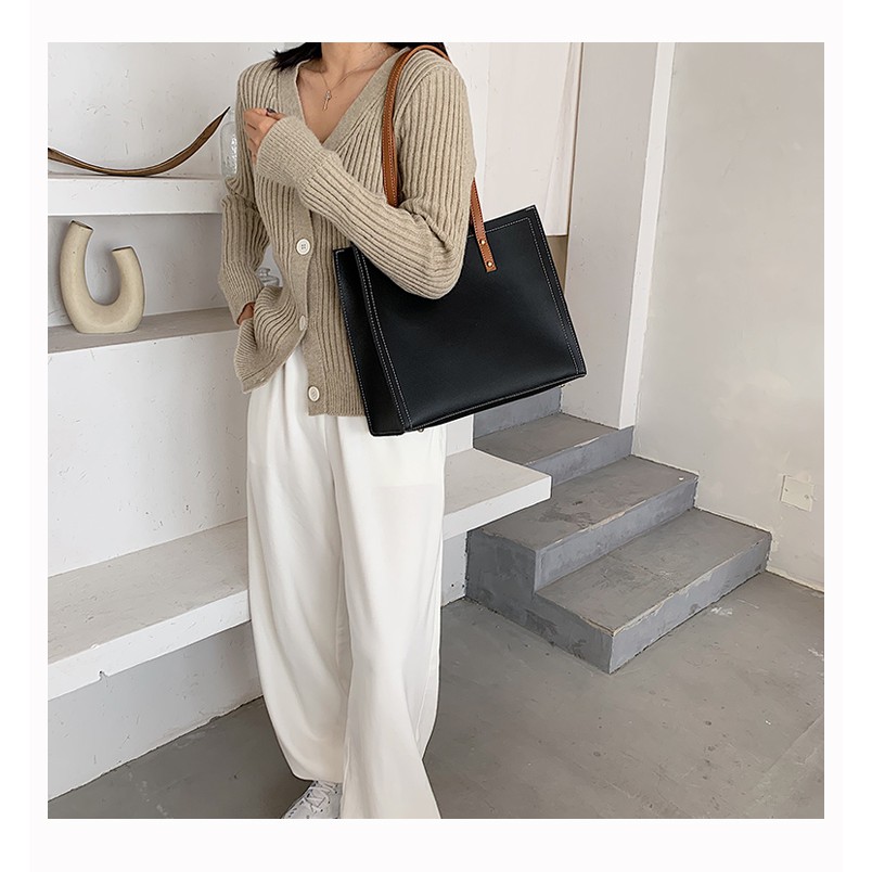 Túi đeo vai kiểu công sở đựng vừa giấy a4 và laptop dài 33 cao 28